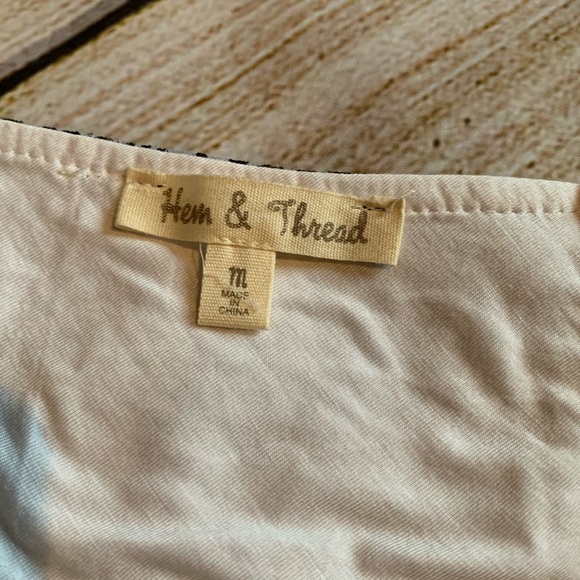 Hem & Thread |print & stripe summer dress SZ M - Picture 5 of 5